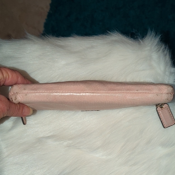 Coach Pink Leather Wristlet - Picture 11 of 14